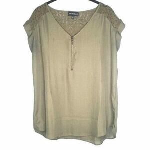My Michelle Blouse Olive Green Lace Top